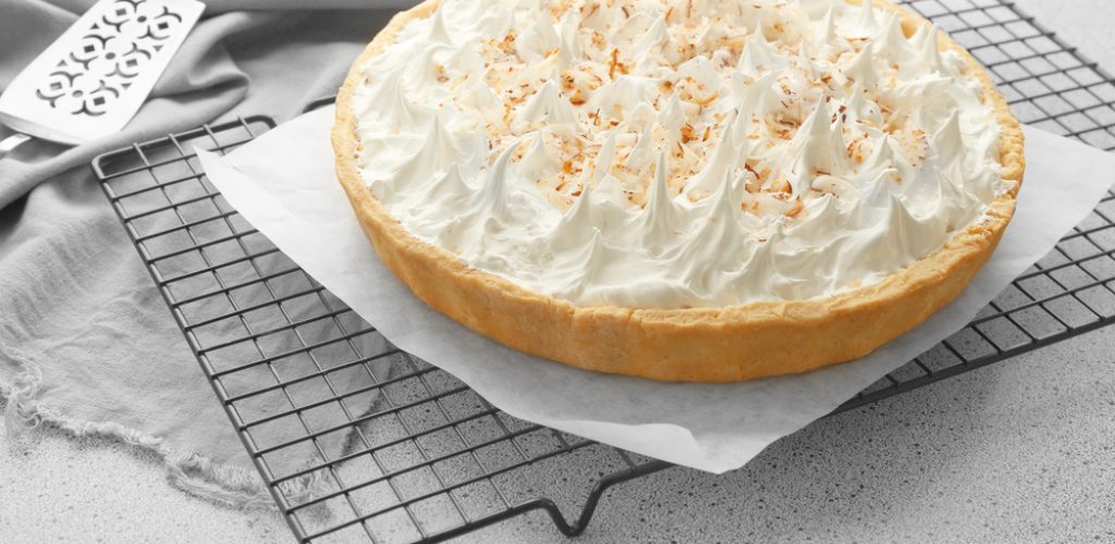 Grid,With,Delicious,Coconut,Cream,Pie,On,Grey,Table
